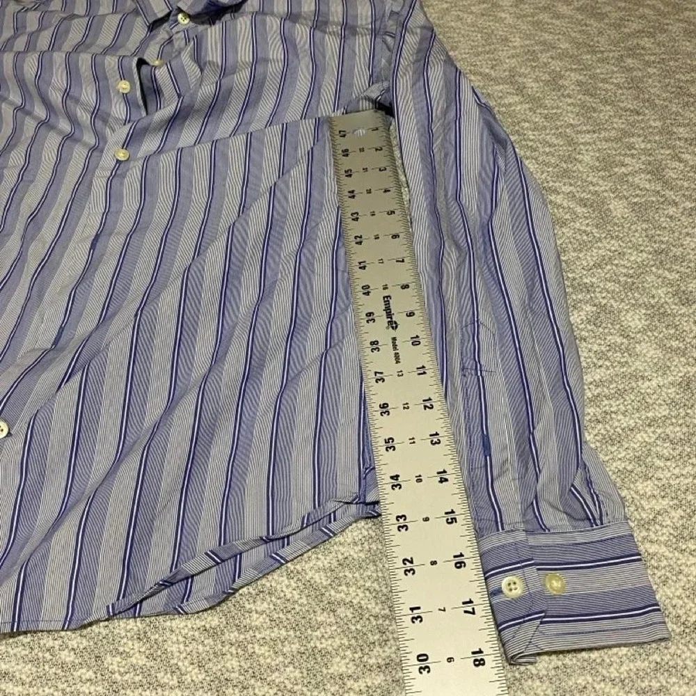 Banana Republic Blue Striped Long Sleeve Button Down Shirt men M. SKU-B264